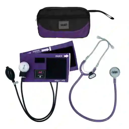 Kit Fusion Tensiómetro y Fonendoscopio Color Base Negro y Púrpura