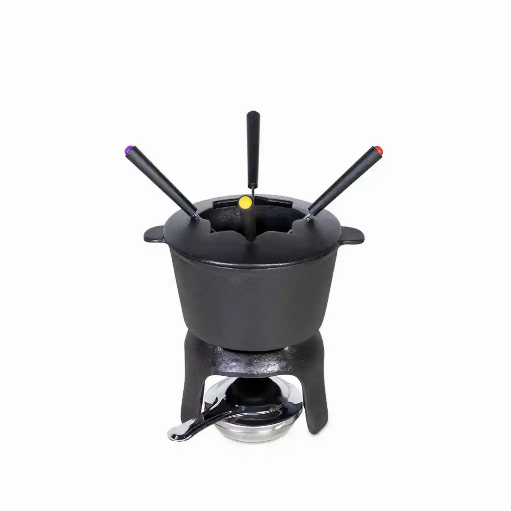 Ambiente Gourmet Fondue Negro en Hierro Fundido