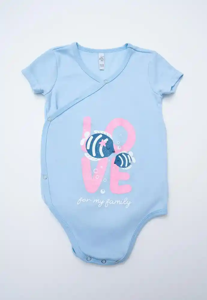 Body Manga Corta Niña 12/18mese-azul Clar