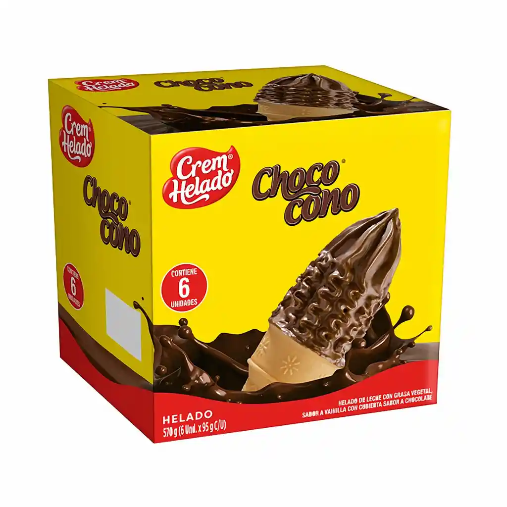Crem Helado Cono Chococono Pack X 6 Un Ni