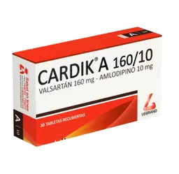 Cardik a Valsartan/amlodipino 160/10 Mg