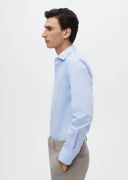 Camisa Emérito Celeste Talla L Hombre Mango