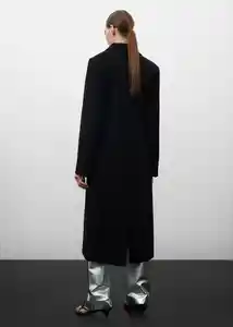 Abrigo Chinchin Negro Talla XL Mujer Mango