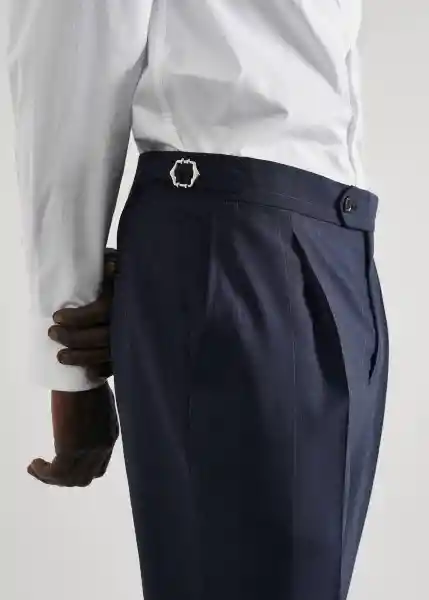 Pantalón Siena Navy Talla 46 Hombre Mango