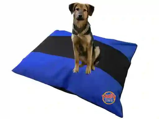 Cama Colchón Bicolor Para Mascota Gigante Azul Claro