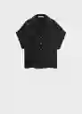 Camisa Sassa Negro Talla M Mujer Mango