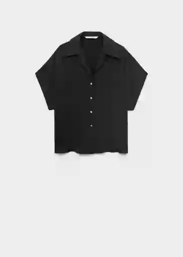 Camisa Sassa Negro Talla M Mujer Mango