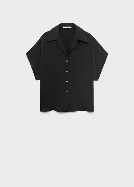 Camisa Sassa Negro Talla M Mujer Mango