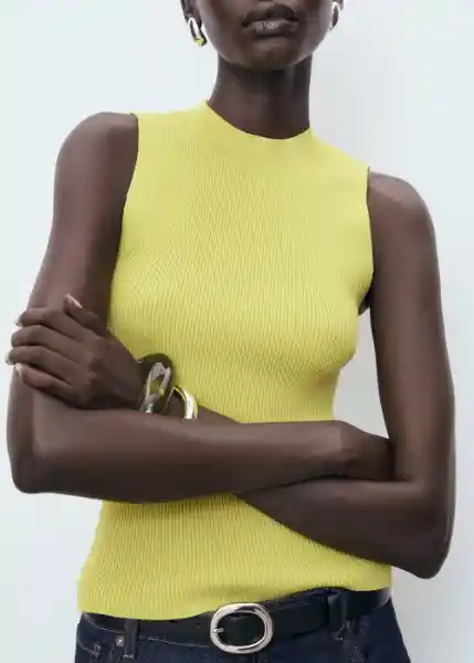 Top Albert Lima Talla XS Mujer Mango
