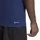 Adidas Camiseta Tr-es Base 3s Para Hombre Azul Talla M