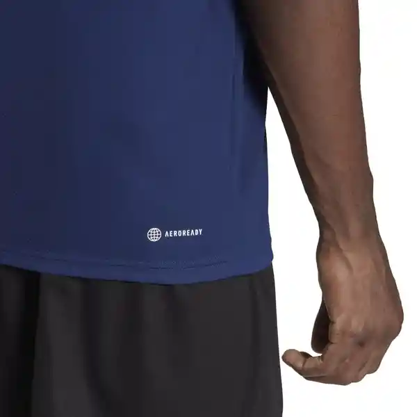 Adidas Camiseta Tr-es Base 3s Para Hombre Azul Talla M