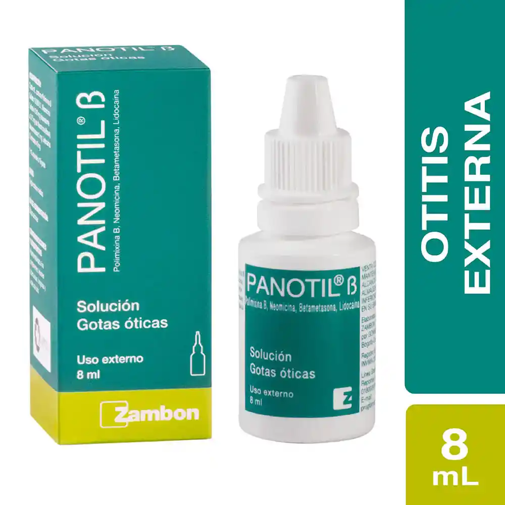 Panotil B Solución Gotas Óticas (10000 UI /4.31 mg /1 mg /40 mg)