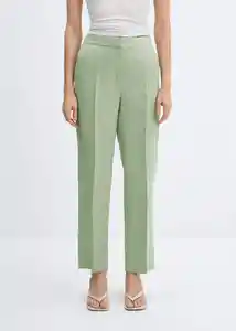 Pantalón Paulica-w Verde Pastel Talla S Mujer Mango