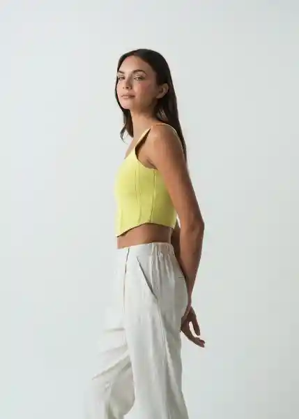 Blusa Manga Sisa Tejido Mujer Verde Tilo Medio S 082G080 Naf Naf