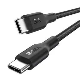 Cable de Carga Rápida 1hora Trenzado Cab272 Tipo C a C 1 Metro Negro