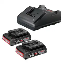 Bosch Kit Cargador 18v-20 + Baterías 18v 2.0 Ah