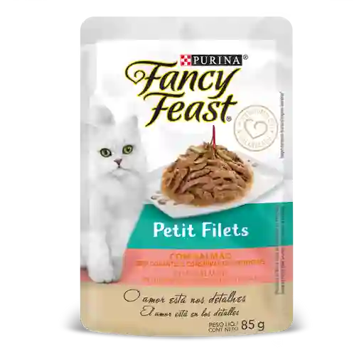Comida húmeda para gato Purina Fancy Feast Petits Filets sabor a salmón x 85gr