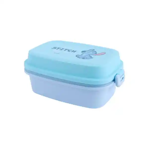Disney Contenedor Alimentos Doble Capa Lilo & Stitch Azul 980 mL
