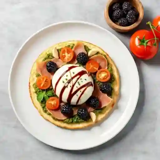 Tostada de Burrata Al Pesto