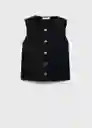 Chaleco Yolando Negro Talla L Mujer Mango