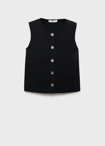 Chaleco Yolando Negro Talla L Mujer Mango