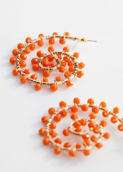 Pendientes Rubí Naranja Talla 99 Mujer Mango