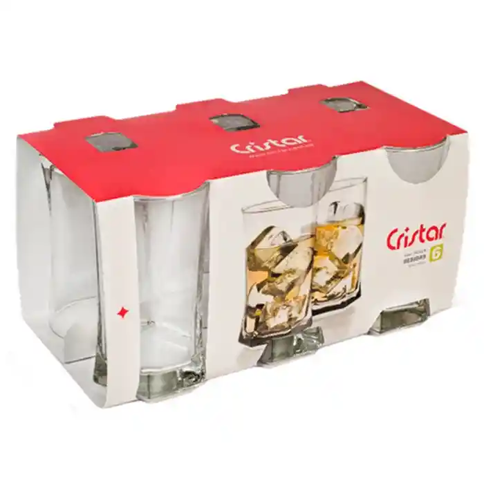 Cristar Display 6 Vasos Alto Vivaldi