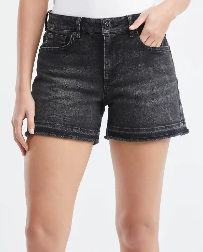 Short Gris Grafito Ultraoscuro Talla 5 Mujer Chevignon