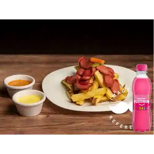 Combo Choripapa Sencillo + Manzana 250 ml