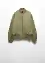 Chaqueta Alfa Khaki Talla L Mujer Mango