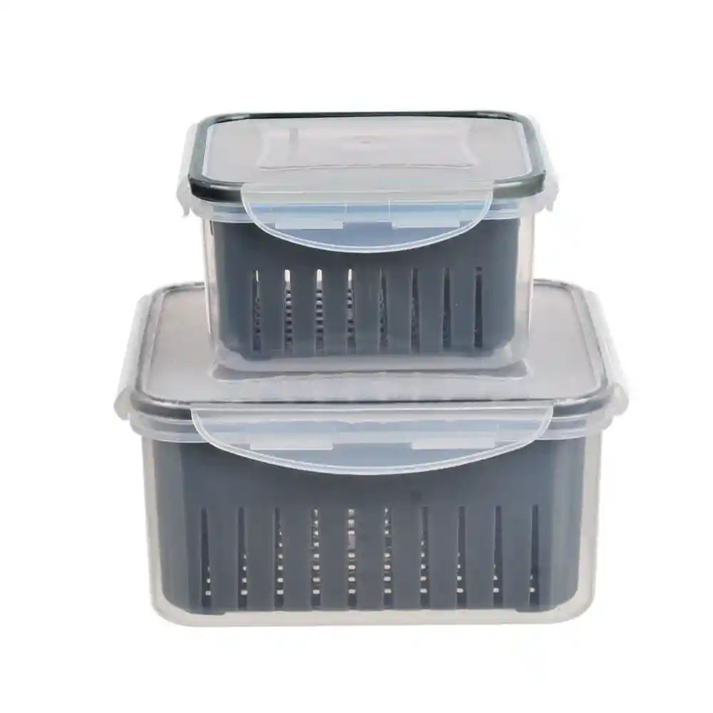 Set Contenedor Krea Cuadrado Colador y 3l