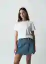 Camiseta Mujer Crudo Puro Claro Talla L 402G058 Naf Naf
