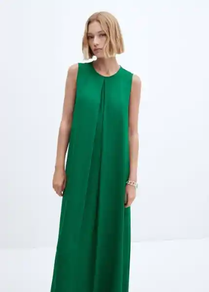 Vestido Linda-A Verde Talla XS Mujer Mango