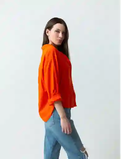 Camisa Venus Naranja Frailecillo Medio Cala S 513F399 Naf Naf