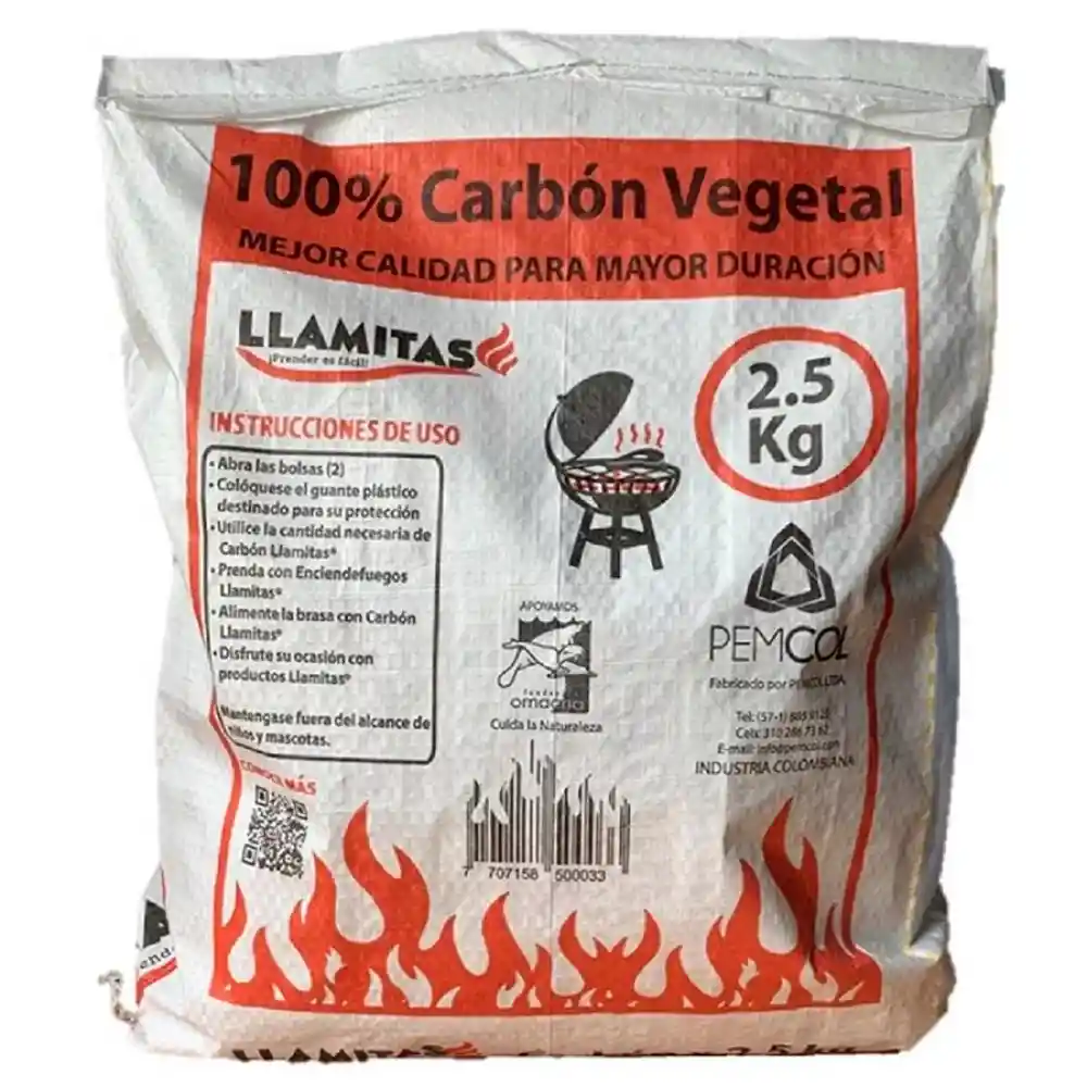 Llamita Carbón Vegetal 2.5 Kg