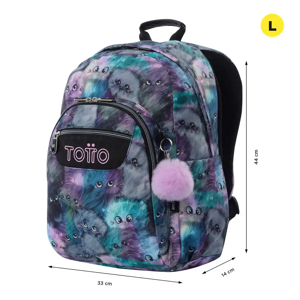 Morral Juvenil Porta Pc 14" Acuarela Gris