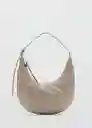 Bolso M Fortuna Taupe Talla 99 Mujer Mango
