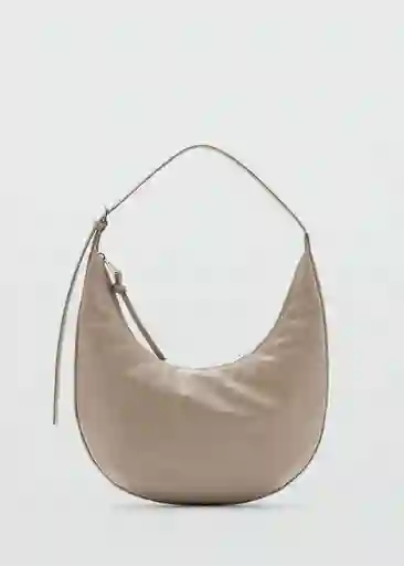 Bolso M Fortuna Taupe Talla 99 Mujer Mango