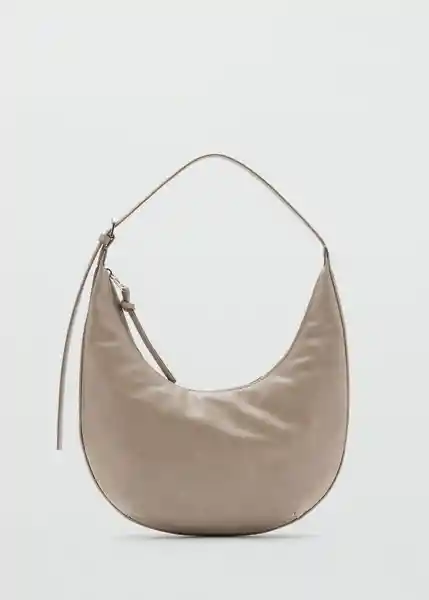Bolso M Fortuna Taupe Talla 99 Mujer Mango