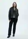 Chaqueta Cadi Negro Talla M Mujer Mango