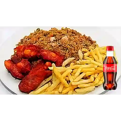 Arroz Chino c/ Presa de Pollo +Cocacola Org 250ML