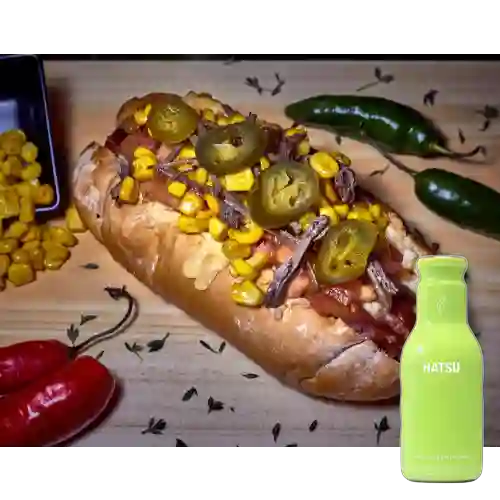Combo Hot Dog Mexicano + Hatsu Verde 400ml