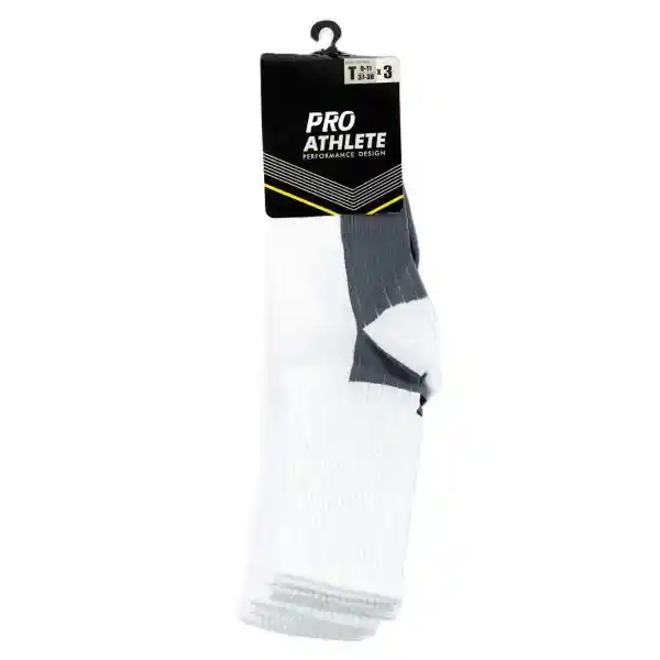 Pro Athlete Medias Deportivas 3/4 Hombre Blanca 10-12 PROM1-100