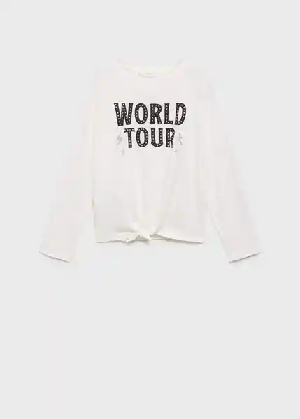 Camiseta Gira Off White Talla 14 Niños Mango