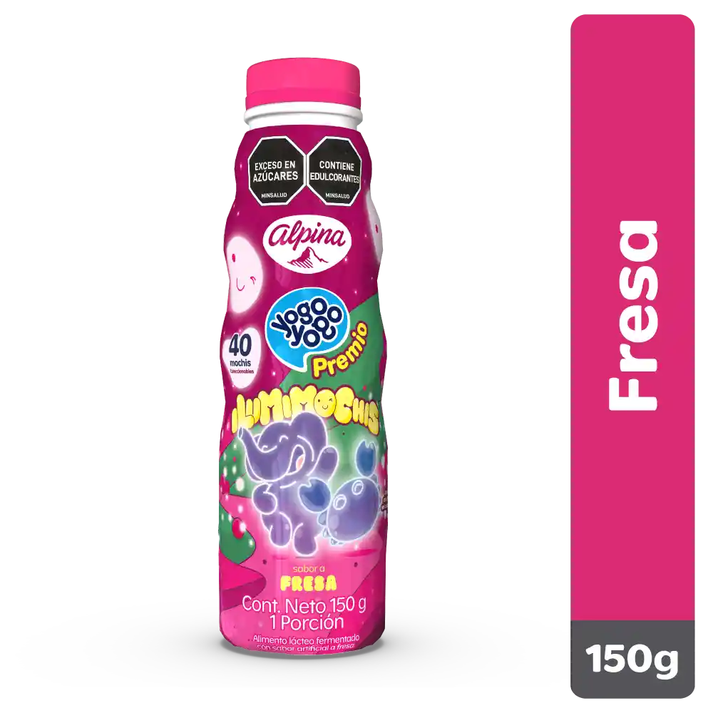 Yogo Yogo Yogurt Alimento Lácteo Sabor Fresa