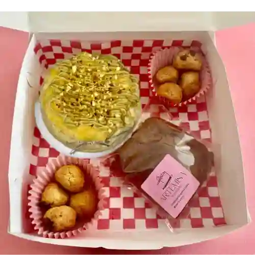 Tarta Vasca de Pistacho+brownie+cookies