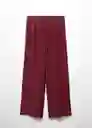 Pantalón Anuk-H Vino Talla S Mujer Mango