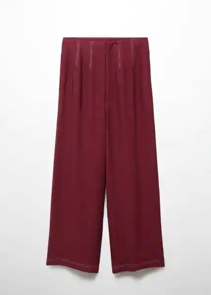 Pantalón Anuk-H Vino Talla S Mujer Mango