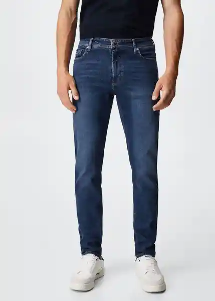 Pantalón Jean Tejano Oscuro Talla 46 47030664_To Hombre Mango