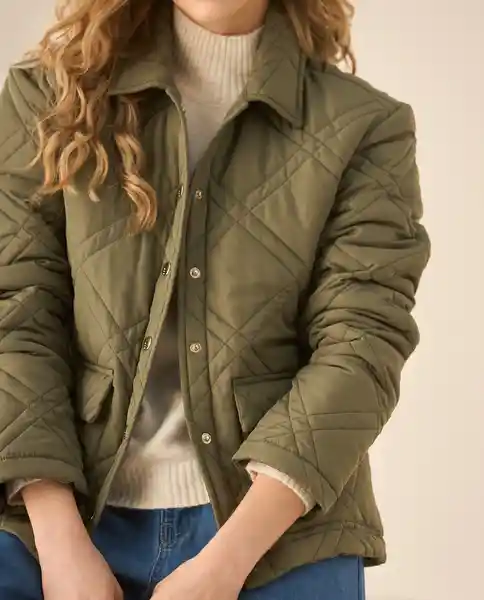 Chaqueta Verde Militar Oscuro Talla L 429G202 Esprit
